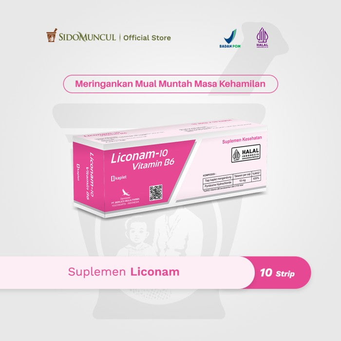 Berlico Liconam Vitamin B6 (10 Strip) - Meringankan Mual Muntah Masa Kehamilan