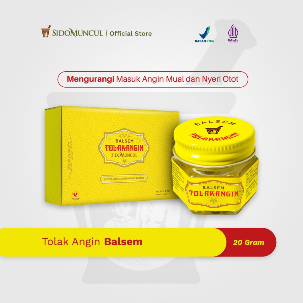 Sido Muncul Balsem 20gr - Mengurangi Masuk Angin Mual dan Nyeri Otot