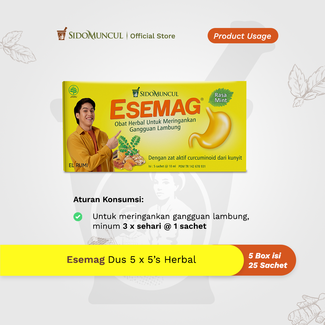 Sido Muncul Esemag Cair 5x5's - Sakit Perut Lambung Maag Perih
