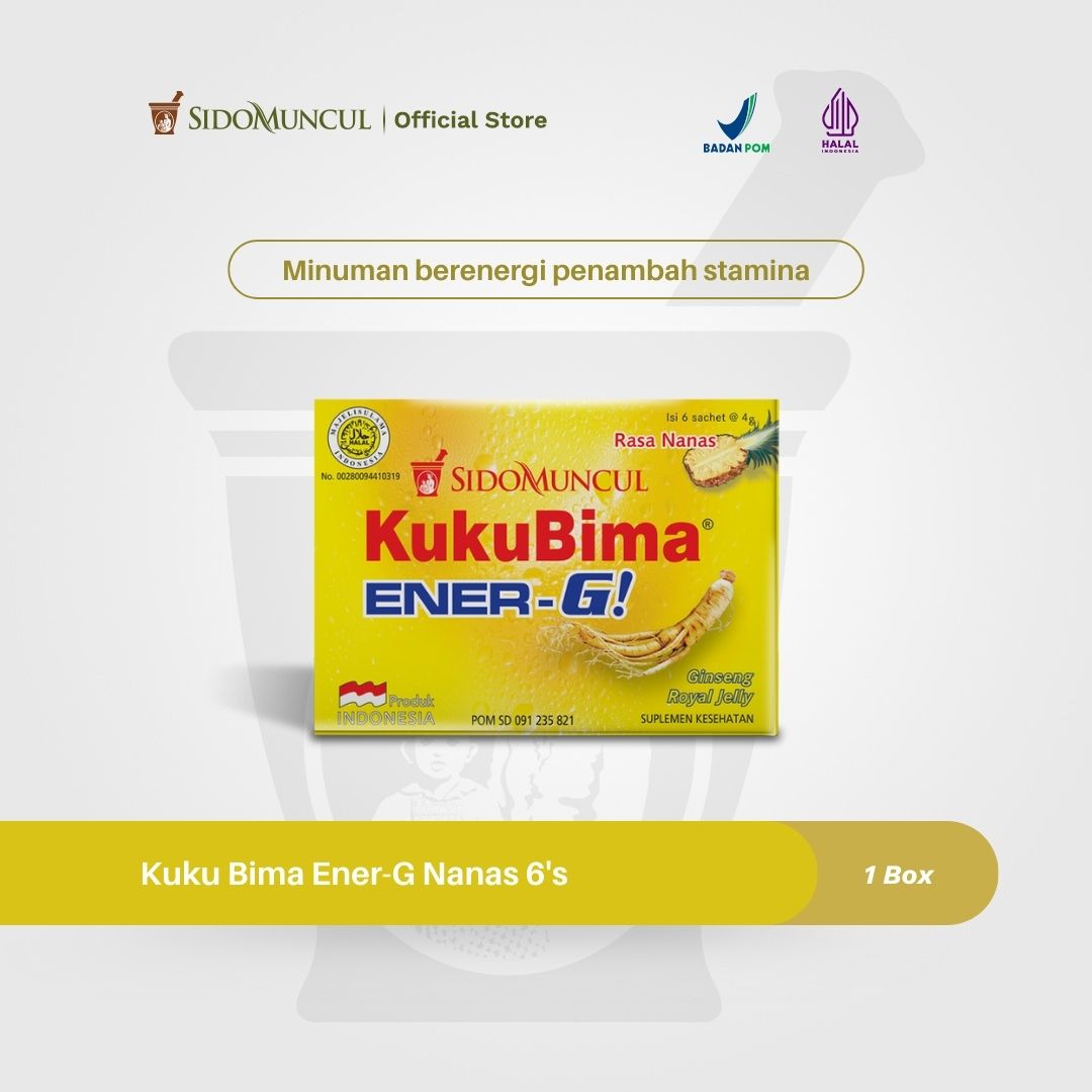 Kuku Bima Ener-G Pineapple 6-Pack – Energy Drink for Boosting Stamina