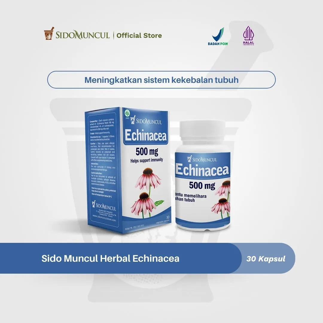 Sido Muncul Herbal Echinacea 30 Kapsul - Kekebalan Imunitas Tubuh