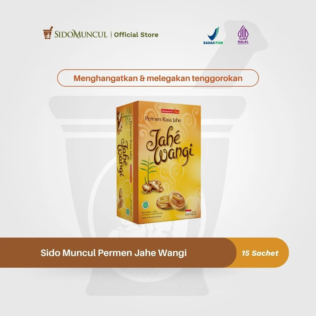 Sido Muncul Permen Jahe Wangi 15's - Manis dan Hangat