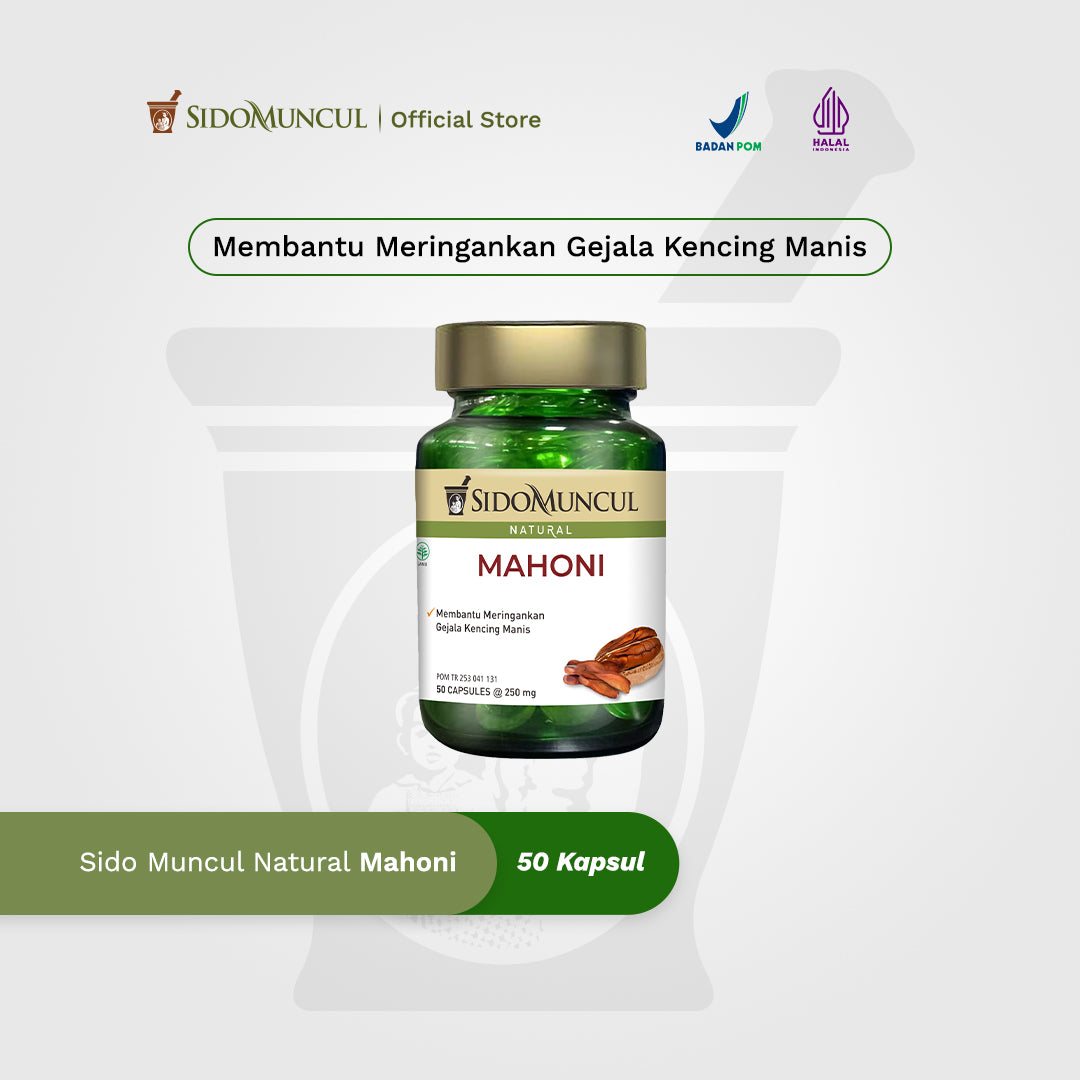Sido Muncul Natural Mahogany 50 Capsules - Helps Relieve Symptoms of Diabetes