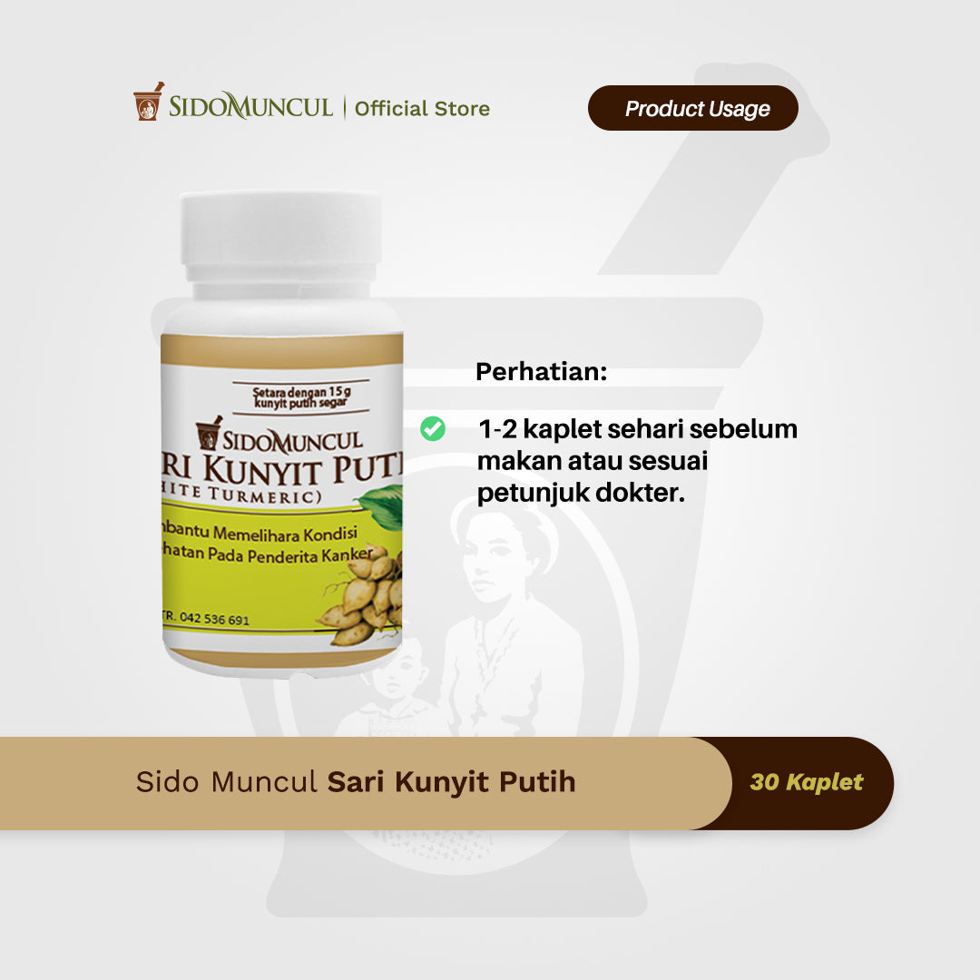 Sido Muncul Sari Kunyit Putih 30’s - Helps Maintain Health Conditions for Cancer Patients