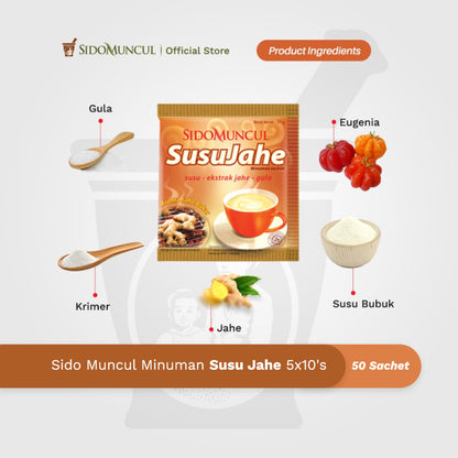 Sido Muncul Ginger Milk Drink 5x10's - Warms the Body