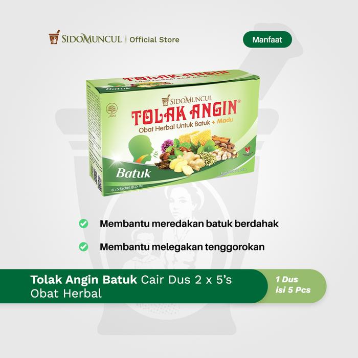 Tolak Angin Batuk Cair Dus 2x5's - Membantu Meredakan Batuk Berdahak dan Melegakan Tenggorokan