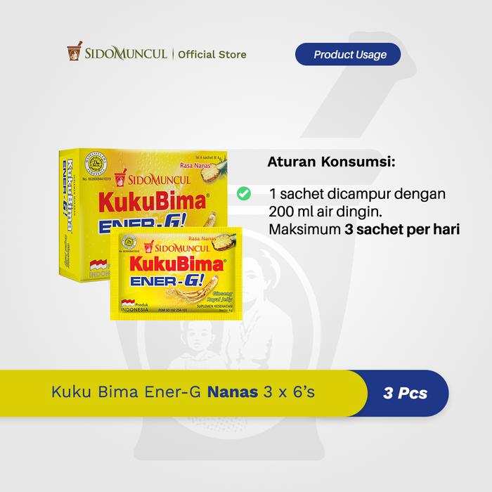 Kuku Bima Ener-G Nanas 3x6's - Minuman Berenergi Penambah Stamina