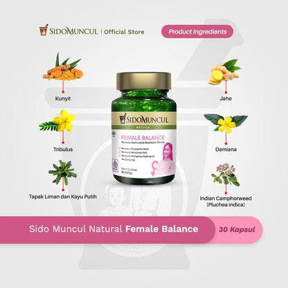 Twinpack Sido Muncul Natural Female Balance 30 Kapsul Kesehatan Wanita