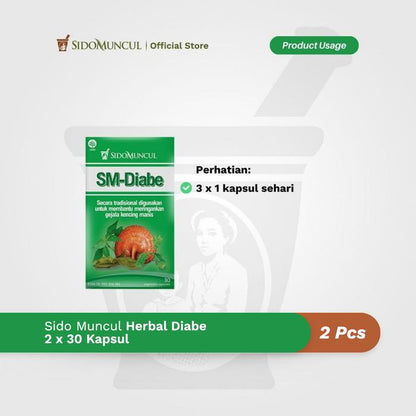 Paket Gula Darah - Sido Muncul Diabe 30 Kapsul 2x