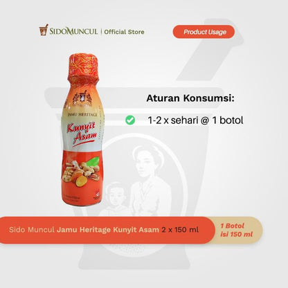 Jamu Heritage Kunyit Asam 2x150ml Sido Muncul Menyegarkan Badan