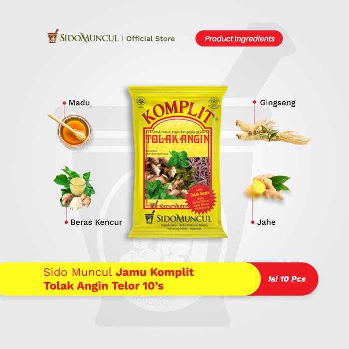 Jamu Komplit Tolak Angin Telor 10's - Mual Kembung Keringat Dingin