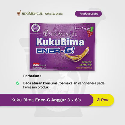Kuku Bima Ener-G Anggur 3x6's - Minuman Berenergi Penambah Stamina