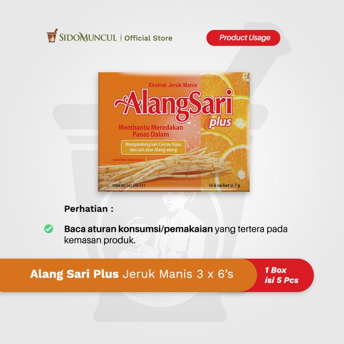 Alang Sari Plus Sweet Orange 3x6's - Prevents Mouth Ulcers & Internal Heat