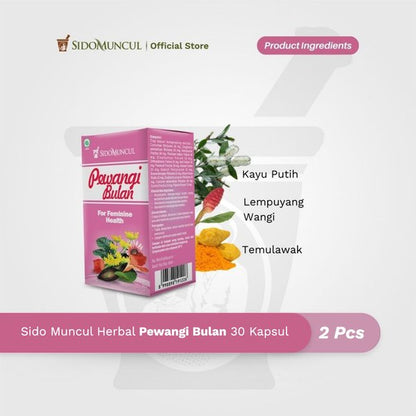 Twin Pack Sido Muncul Herbal Pewangi Bulan 30 Kapsul - Keputihan