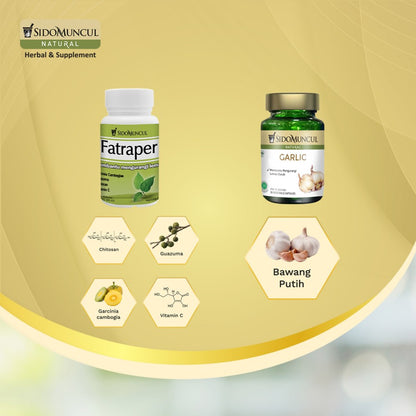 Paket Diet Sehat - Sido Muncul Natural Fatraper 30'k & Garlic 30'k