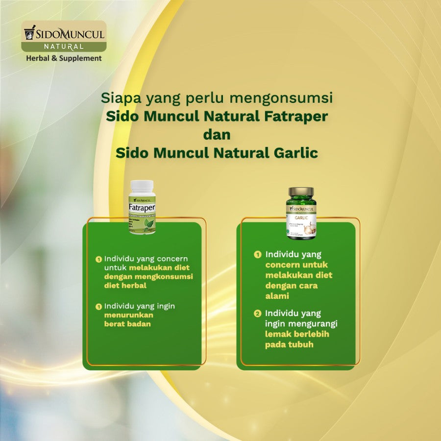 Paket Diet Sehat - Sido Muncul Natural Fatraper 30'k & Garlic 30'k