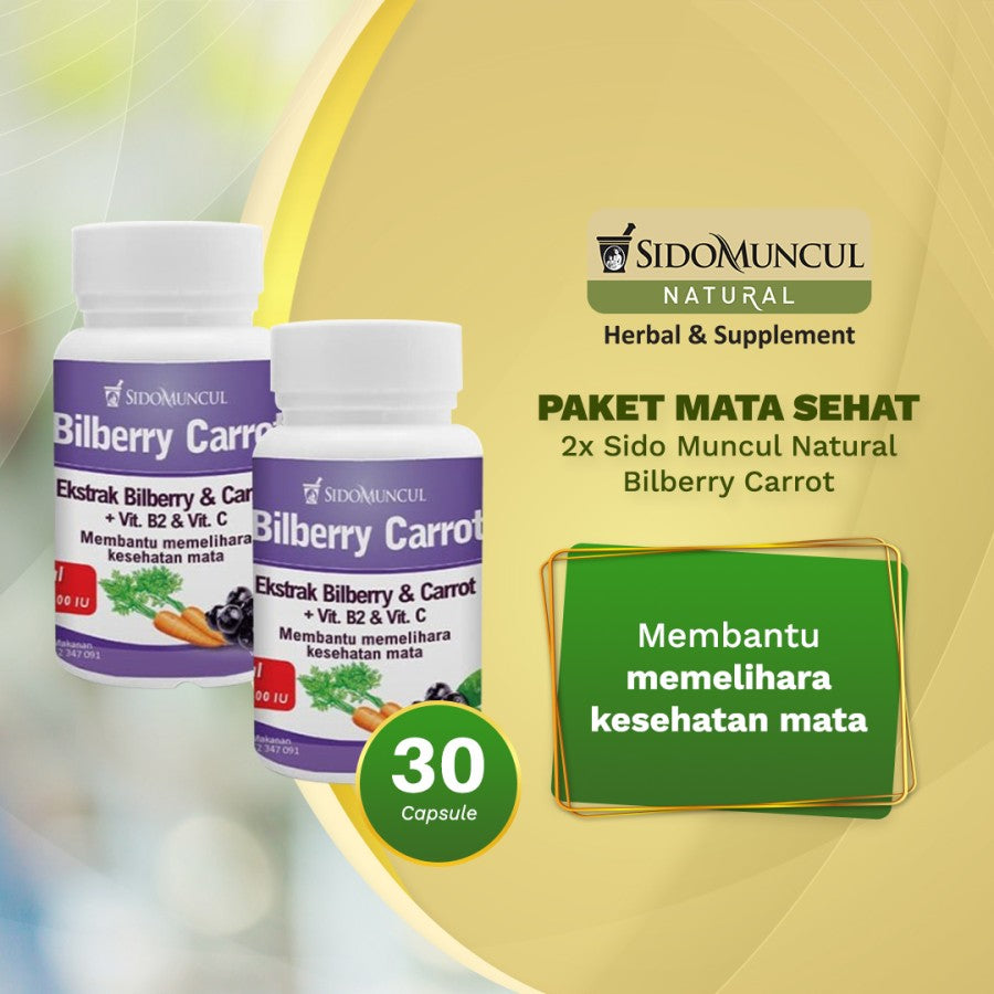 Paket Mata Sehat Sido Muncul Natural Billberry Carrot 30'k 2 botol