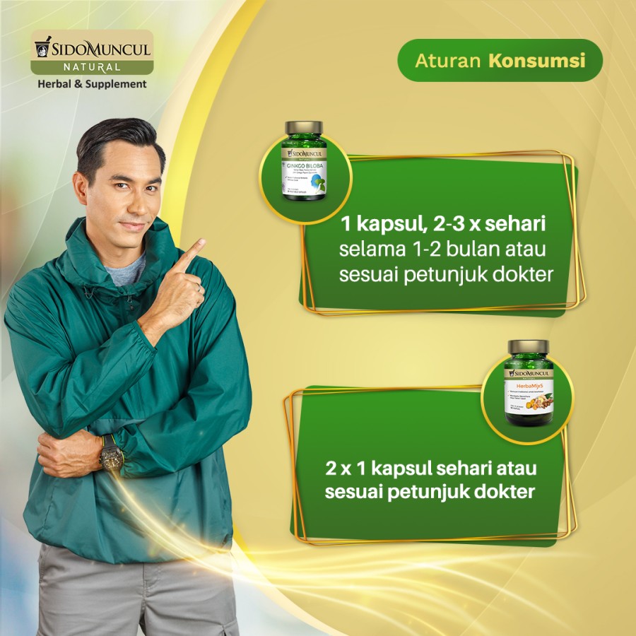 Paket Multi Proteksi 1 Sido Muncul Natural HerbaMix5 & Ginkgo Biloba