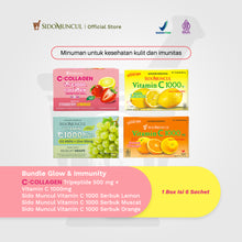 Glow & Immunity Bundle - C+Collagen Tripeptide 500mg + Vit C 1000mg + Sido Muncul Vitamin C 1000 Powder 3 Boxes Containing 18 Sachets Mixed Variants
