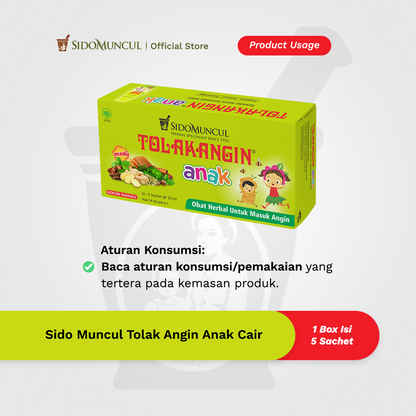 Tolak Angin Anak Cair Dus 3x5's Herbal- Masuk Angin Daya Tahan Tubuh