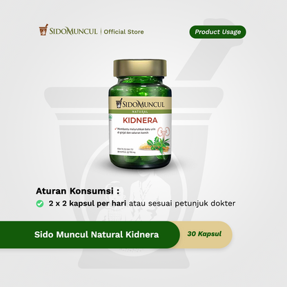 Sido Muncul Natural Kidnera 30 Kapsul - Membantu Meluruhkan Batu Urin di Ginjal dan Saluran Kemih
