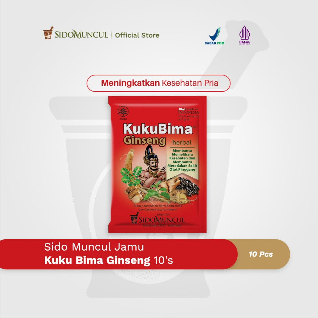 Sido Muncul Jamu Kuku Bima Ginseng 10's - Meningkatkan Kesehatan Pria