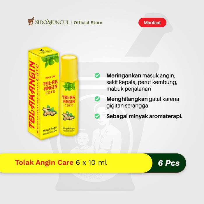 Tolak Angin Care 6x10 ml Minyak Angin Aromaterapi - Hilangkan Gatal