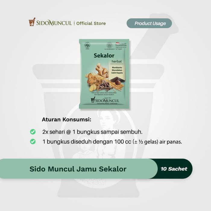 Sido Muncul Jamu Sekalor 10's Herbal - Relieves Headaches