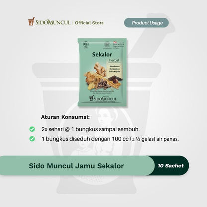 Sido Muncul Jamu Sekalor 10's Herbal - Relieves Headaches