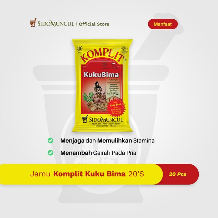 Kuku Bima Complete Herbal Tonic, 20 Sachets — Boosts Men’s Stamina and Vitality