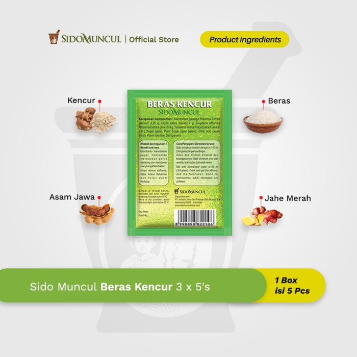 Sido Muncul Beras Kencur 3x5's - Traditional Health Drink