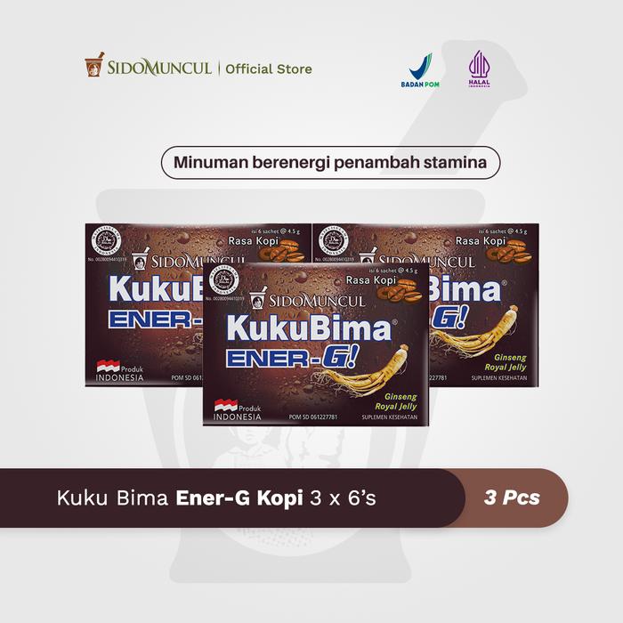 Kuku Bima Ener-G Kopi 3x6's - Minuman Berenergi Penambah Stamina