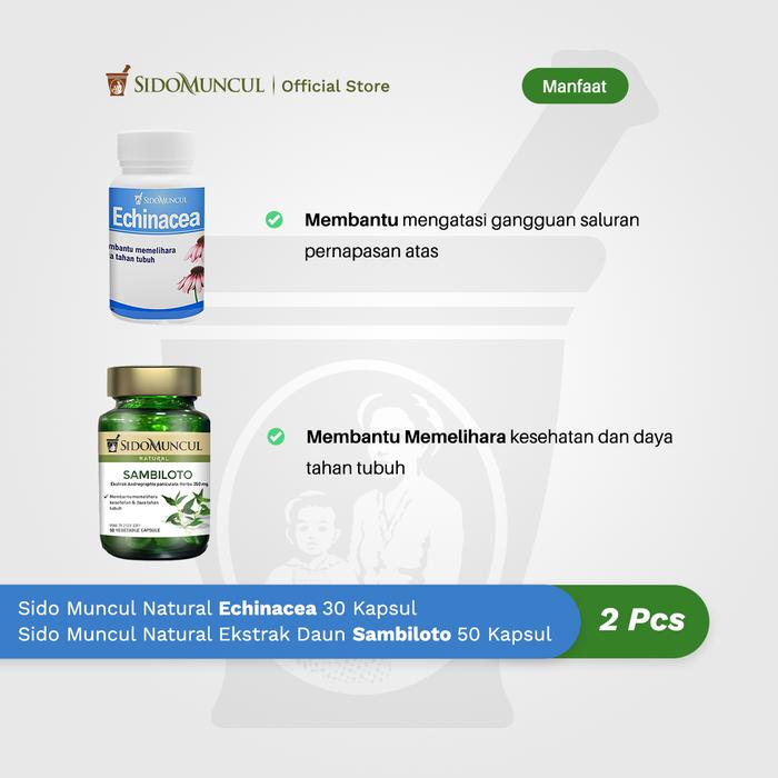 Immune Starter Pack 7 - Sido Muncul Echinacea + Sambiloto Leaf