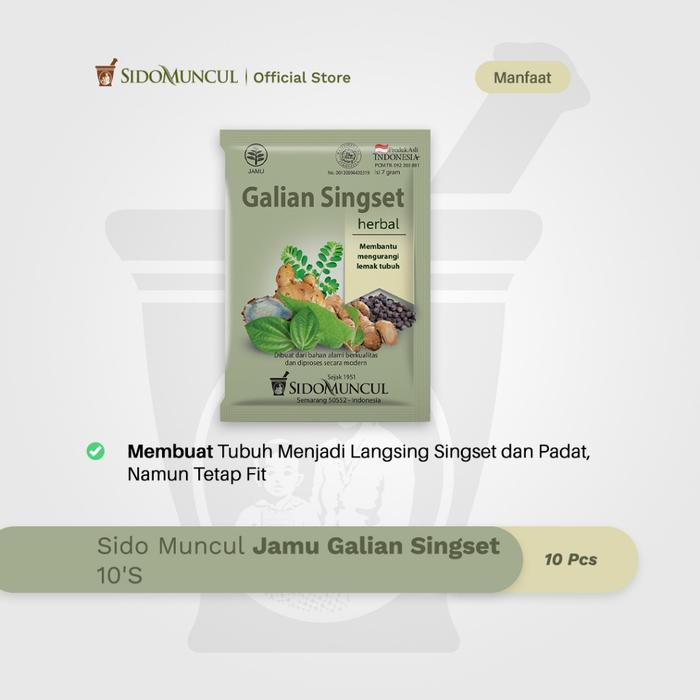 Sido Muncul Jamu Galian Singset 10's - Mengurangi Lemak Tubuh
