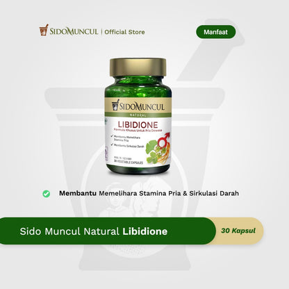 Sido Muncul Libidione 30 Capsules - Helps Maintain Male Stamina and Traditionally Used to Help Blood Circulation