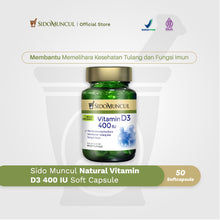 Sido Muncul Natural Vitamin D3 400 IU Soft Capsules, 50 Capsules