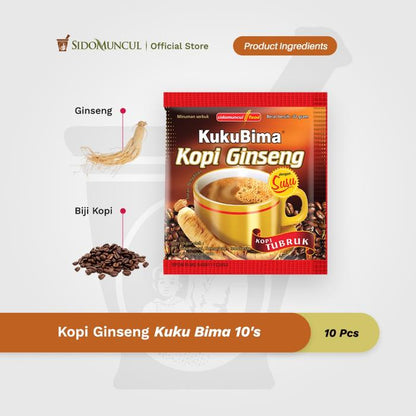 Kopi Ginseng Kuku Bima 10’s - Minuman Hangat Menyegarkan Badan