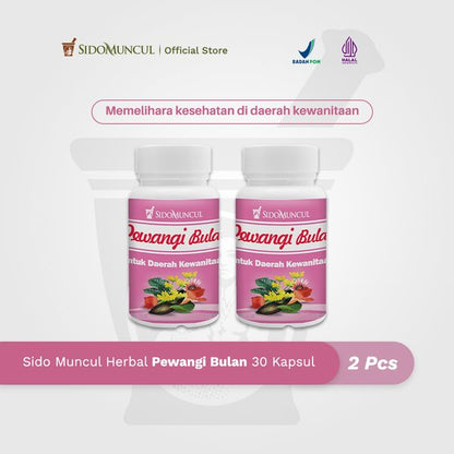 Twin Pack Sido Muncul Herbal Pewangi Bulan 30 Kapsul - Keputihan