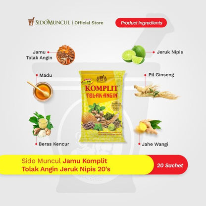 Jamu Komplit Tolak Angin Jeruk Nipis 20's - Mengatasi Masuk Angin
