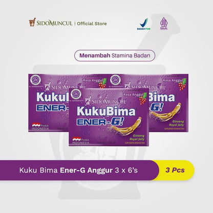 Kuku Bima Ener-G Anggur 3x6's - Minuman Berenergi Penambah Stamina