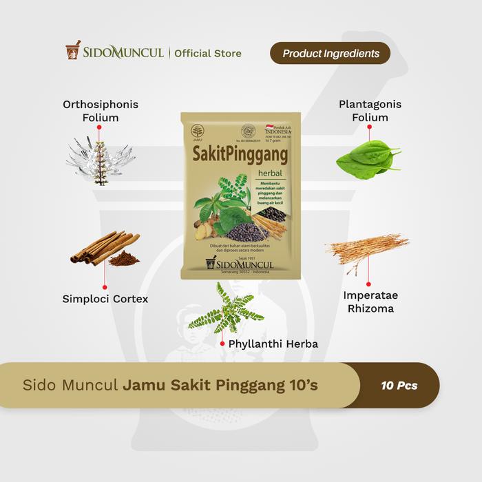 Sido Muncul Jamu Sakit Pinggang 10's - Nyeri Pinggang & Sendi
