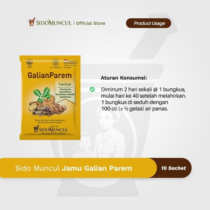 Sido Muncul Jamu Galian Parem 10's - Melancarkan ASI