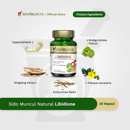 Sido Muncul Libidione 30 Capsules - Helps Maintain Male Stamina and Traditionally Used to Help Blood Circulation