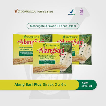 Alang Sari Plus Soursop 3x6's - Prevents Mouth Ulcers and Relieves Internal Heat