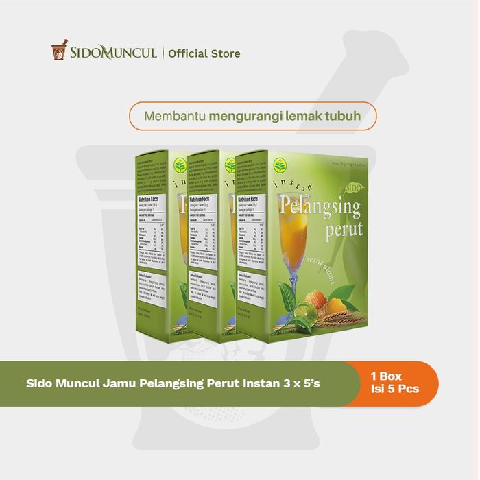 Instant Belly-Slimming Herbal Drink 3x5's - Helps Reduce Body Fat