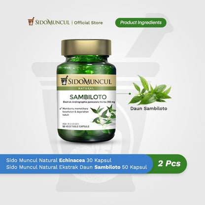 Immune Starter Pack 7 - Sido Muncul Echinacea + Sambiloto Leaf