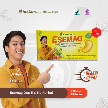 Sido Muncul Esemag Cair 5x5's - Sakit Perut Lambung Maag Perih