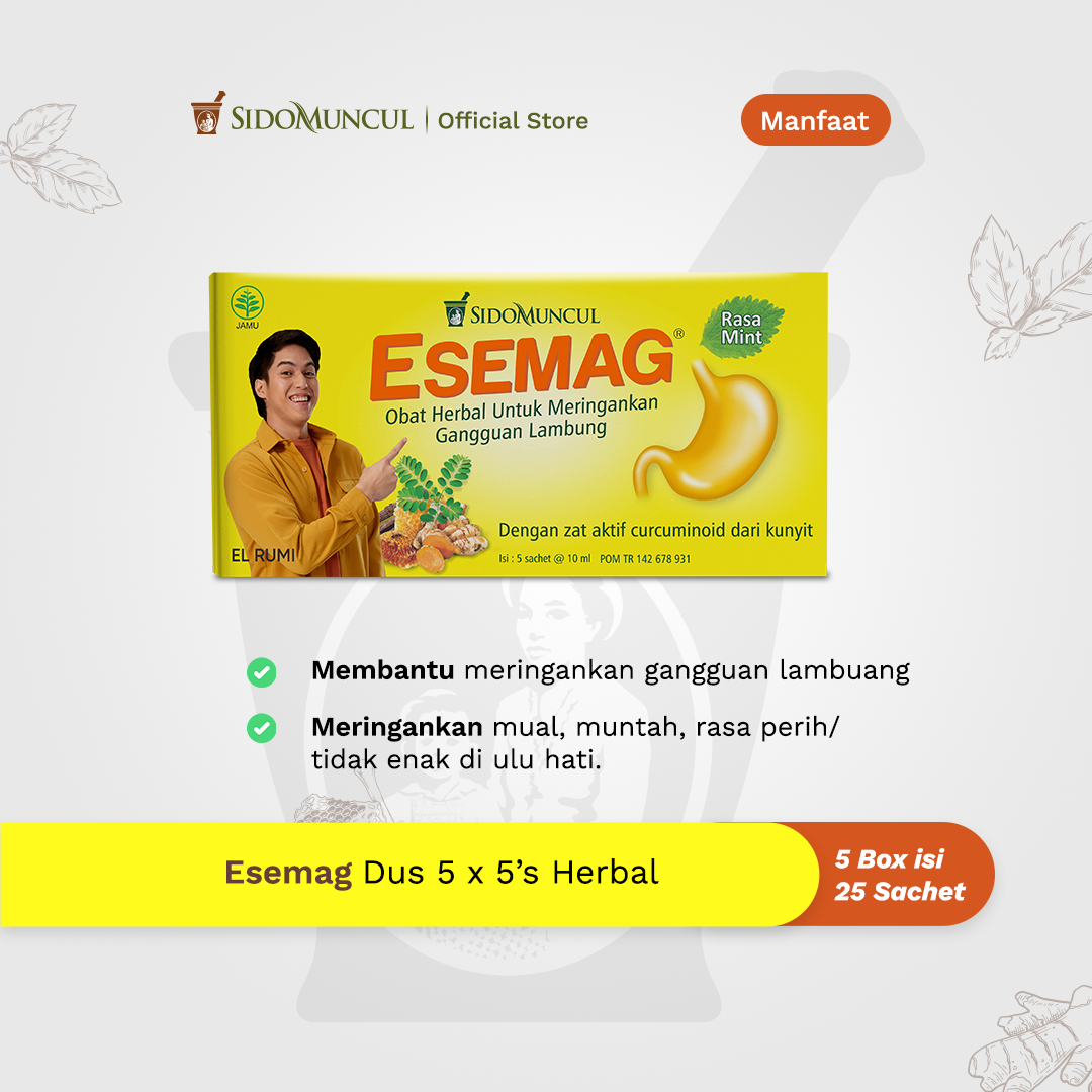 Sido Muncul Esemag Cair 5x5's - Sakit Perut Lambung Maag Perih