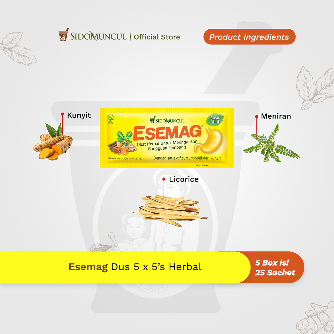Sido Muncul Esemag Cair 5x5's - Sakit Perut Lambung Maag Perih