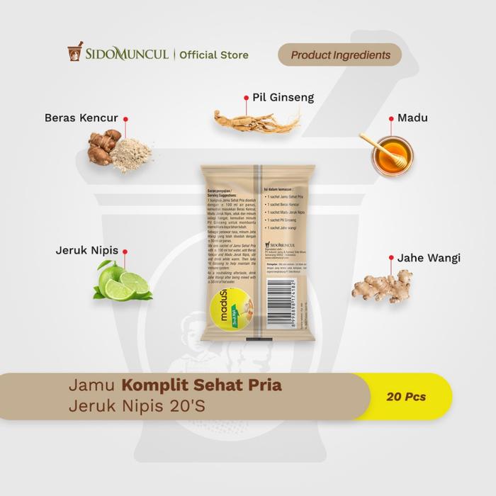Jamu Komplit Sehat Pria Jeruk Nipis 20's - Menjaga Daya Tahan Tubuh